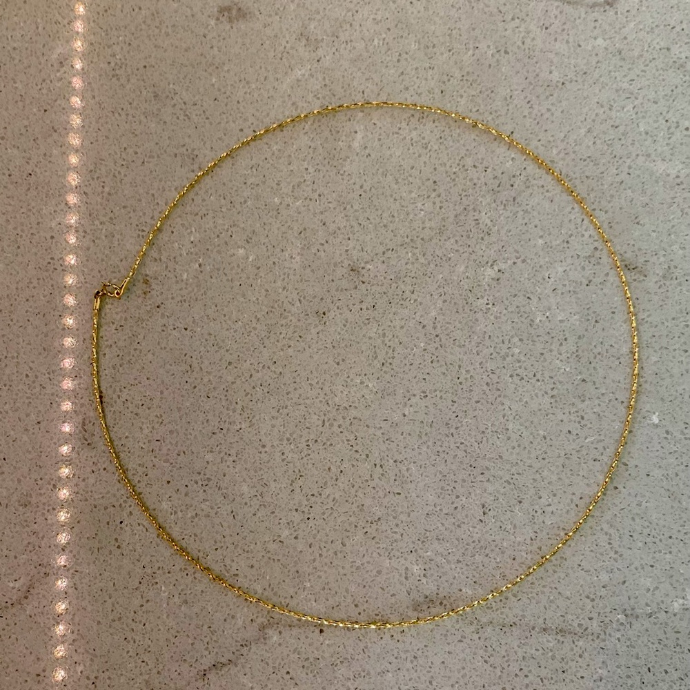 Real 18k yellow Saudi gold omega chain